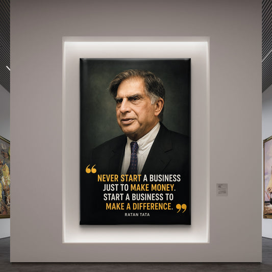 Ratan Tata Premium Canvas Painting - Premium Wall Art | Decor By Neon
