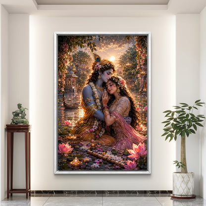 Radha Krishna Premium Canvas Painting