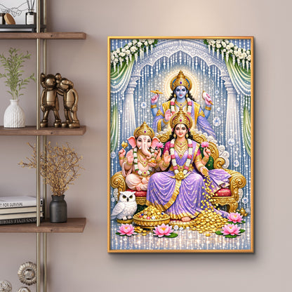 Ganesh Lakshmi Ji Premium Canvas Painting