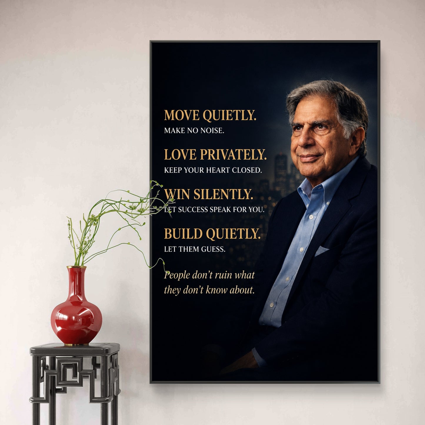 Ratan Tata Premium Canvas Painting - Buy Online | Decor By Neon