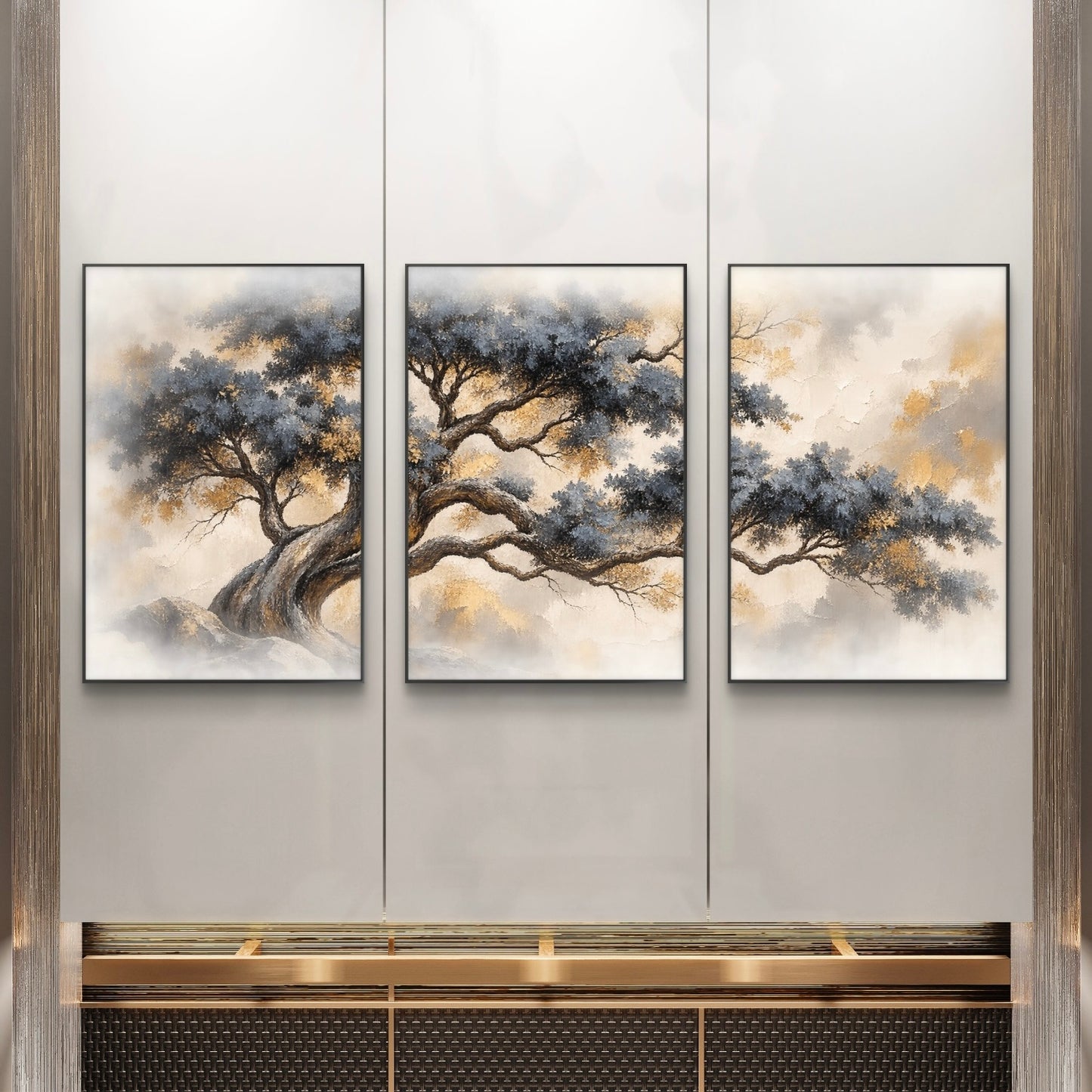 Set of 3 Abstract Art Premium Canvas Painting - Buy Online | Decor By Neon