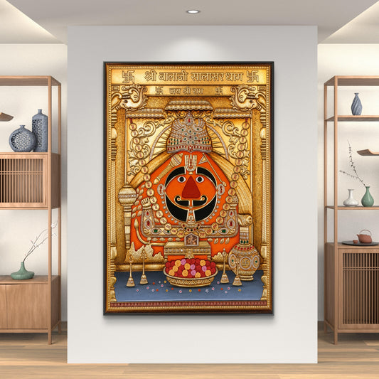 Shri Salasar Balaji Premium Canvas Painting - Canvas Wall Art | Decor By Neon