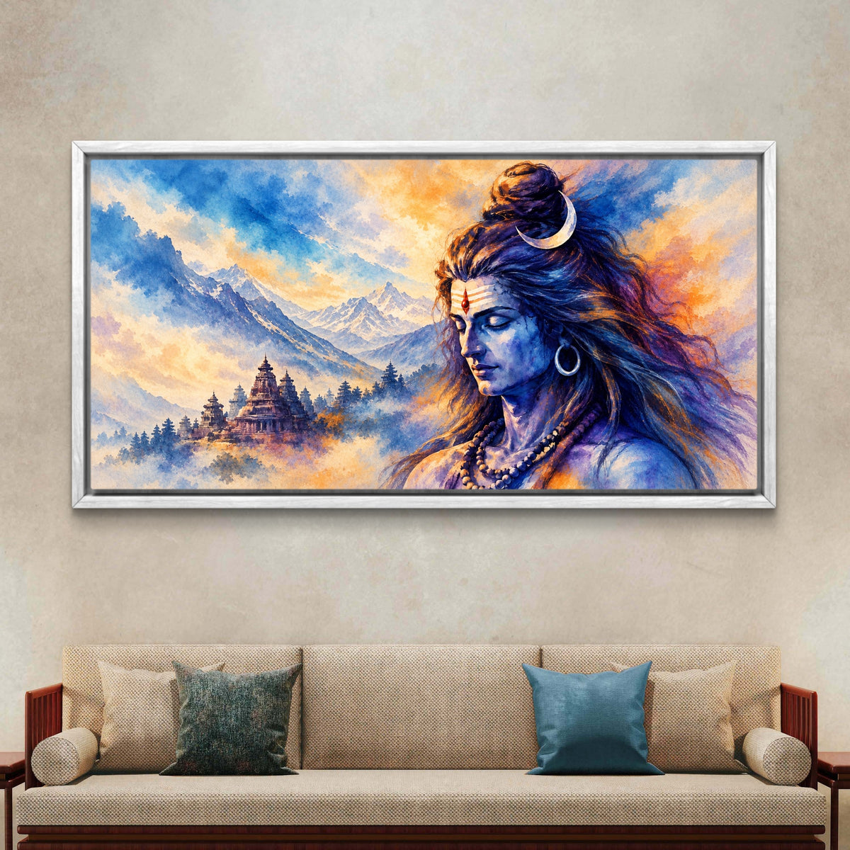 Lord Shiva Premium Canvas Painting - Buy Online | Decor By Neon