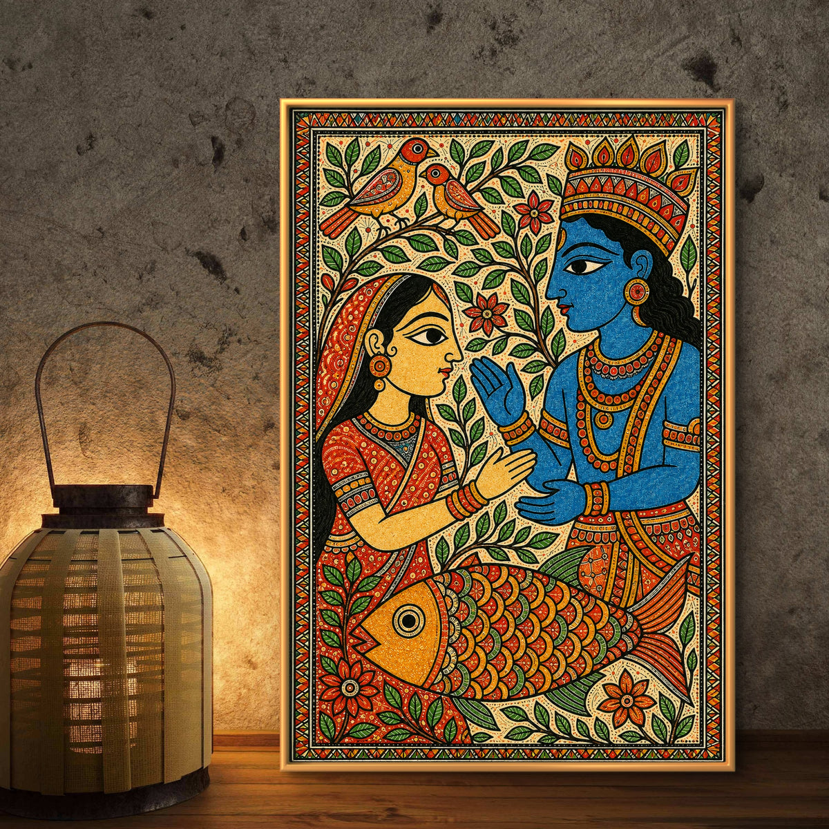 Radha Krishna Premium Canvas Painting - Buy Online | Decor By Neon