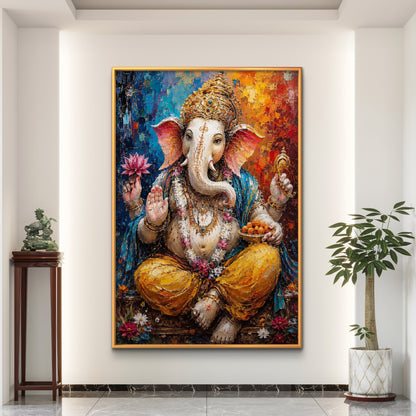 Lord Ganesha Premium Canvas Painting