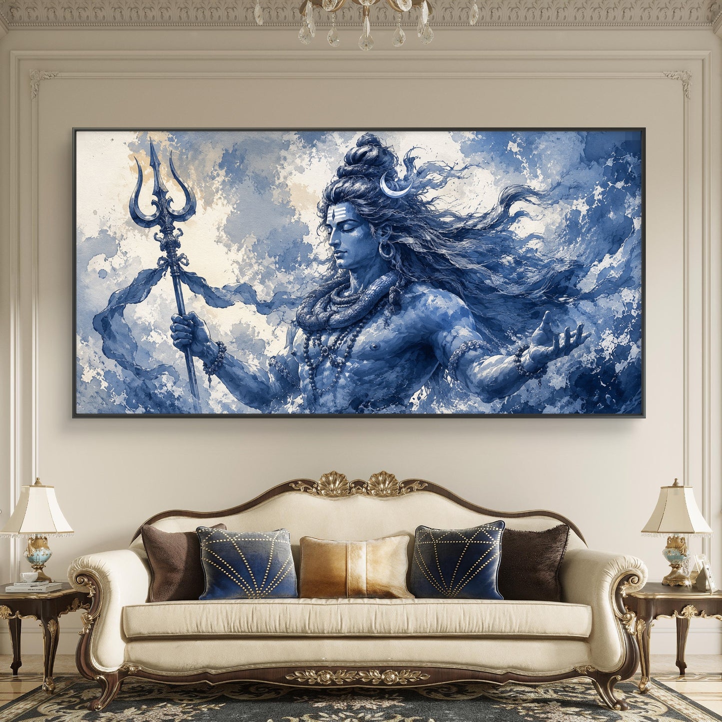 Lord Shiva Premium Canvas Painting - Buy Online | Decor By Neon