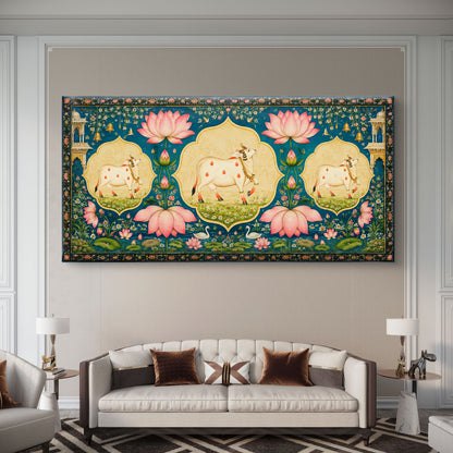 Traditional Pichwai Shrinathji Premium Canvas Painting