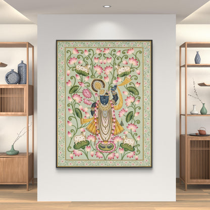 Traditional Pichwai Shrinathji Premium Canvas Painting