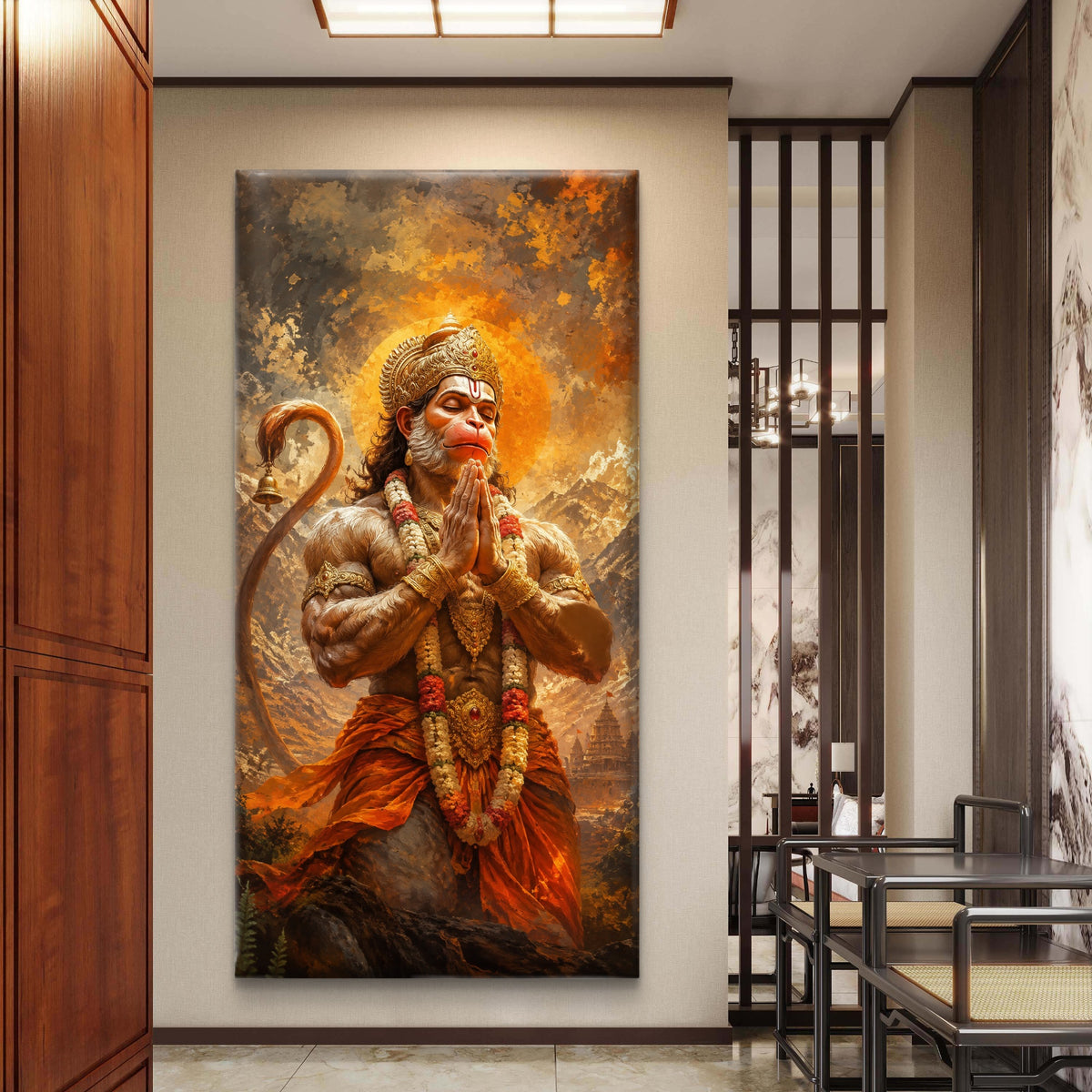 Lord Hanuman Premium Canvas Painting - Buy Online | Decor By Neon