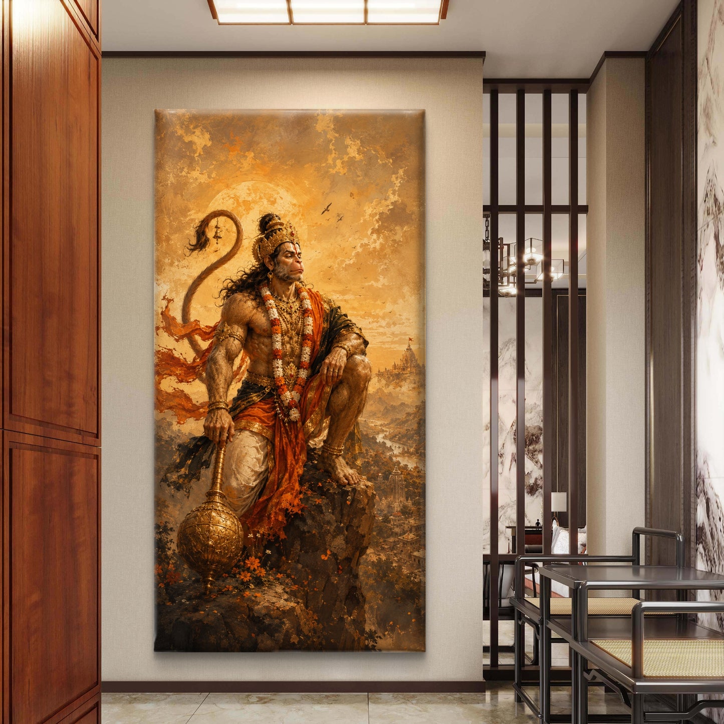 Lord Hanuman Premium Canvas Painting - Buy Online | Decor By Neon
