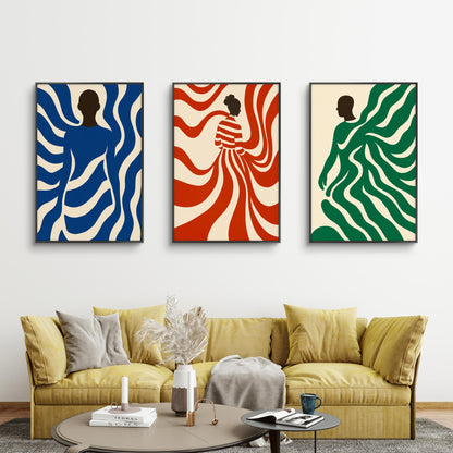 Set of 3 Abstract Art Premium Canvas Painting