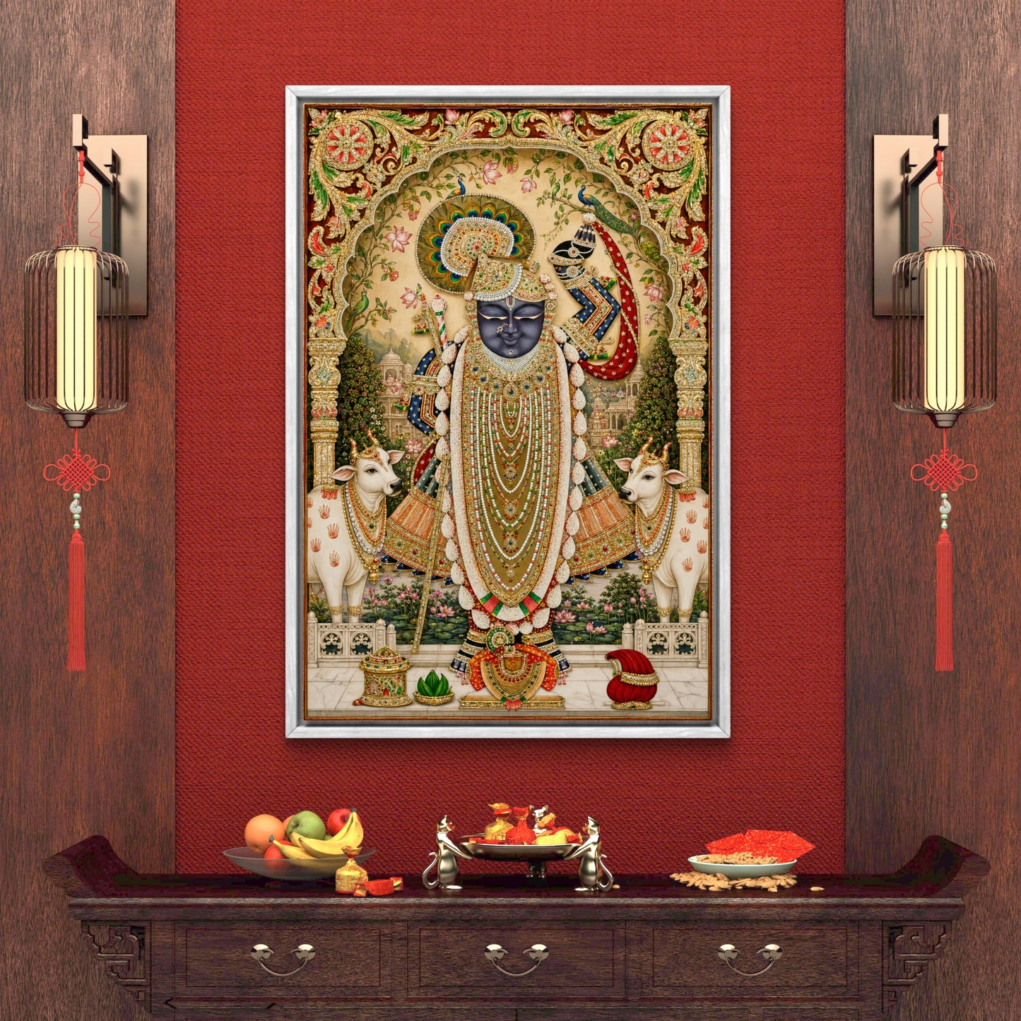 Traditional Pichwai Shrinathji Premium Canvas Painting - Buy Online | Decor By Neon