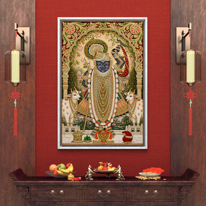 Traditional Pichwai Shrinathji Premium Canvas Painting
