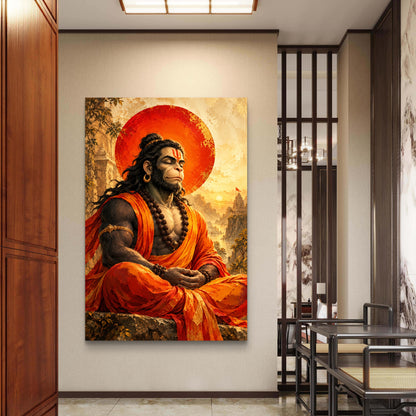 Lord Hanuman Premium Canvas Painting