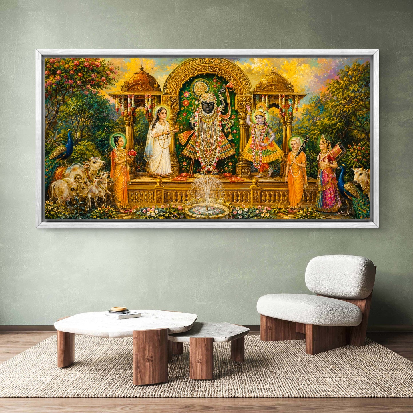 Traditional Pichwai Shrinathji Premium Canvas Painting - Buy Online | Decor By Neon