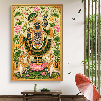 Traditional Pichwai Shrinathji Premium Canvas Painting