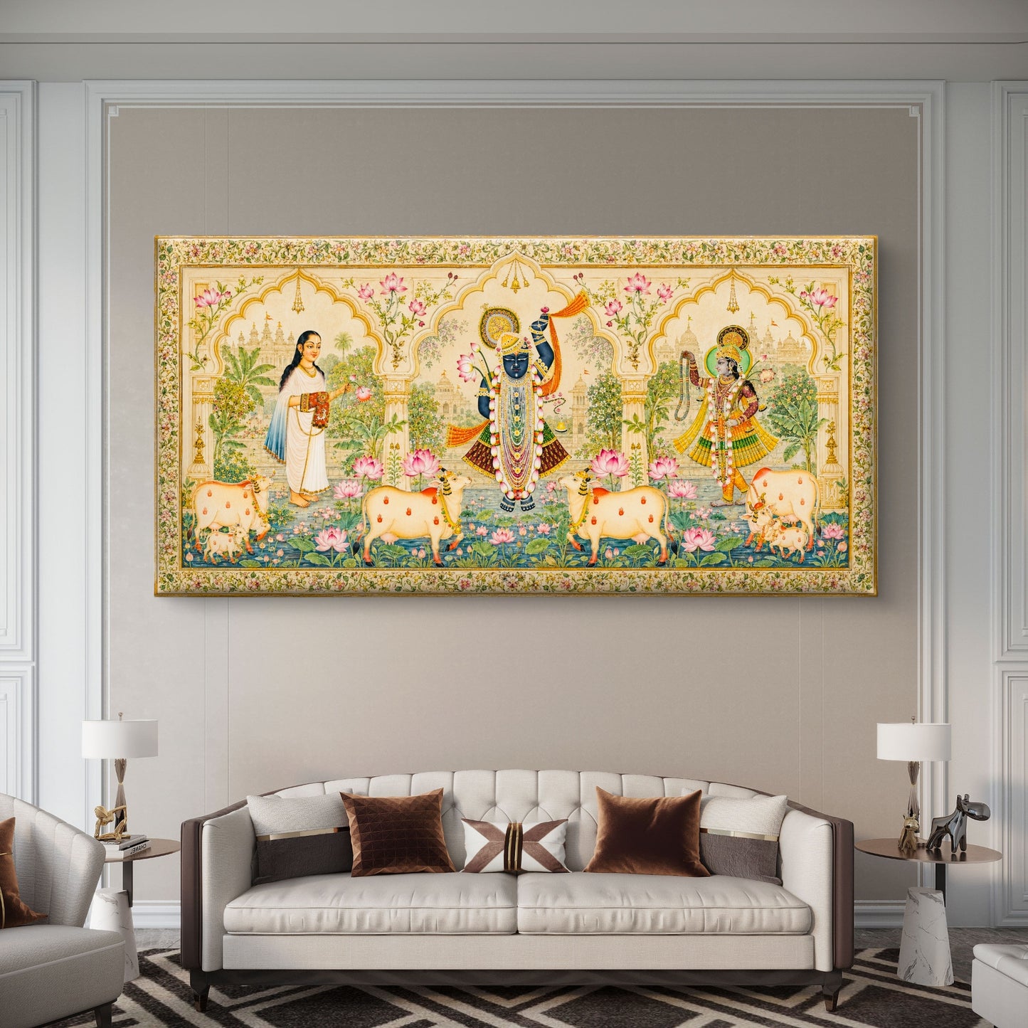Traditional Pichwai Shrinathji Premium Canvas Painting - Buy Online | Decor By Neon