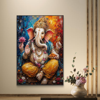 Lord Ganesha Premium Canvas Painting