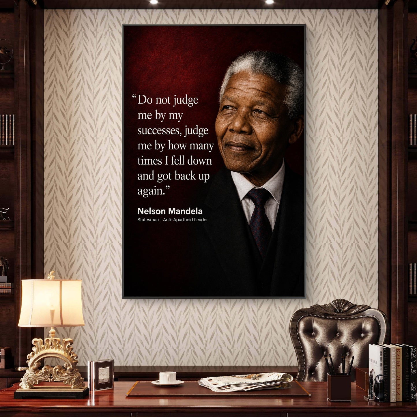 Nelson Mandela Premium Canvas Painting - Buy Online | Decor By Neon