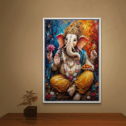 Lord Ganesha Premium Canvas Painting