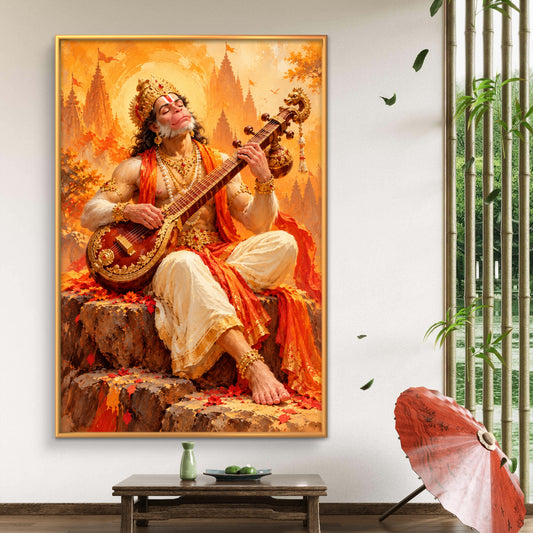 Lord Hanuman Premium Canvas Painting - Premium Wall Art | Decor By Neon