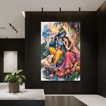 Radha Krishna Premium Canvas Painting