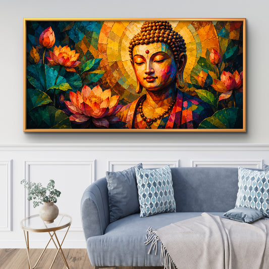 Lord Buddha Premium Canvas Painting - Premium Wall Art | Decor By Neon