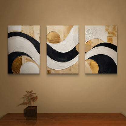 Set of 3 Abstract Art Premium Canvas Painting
