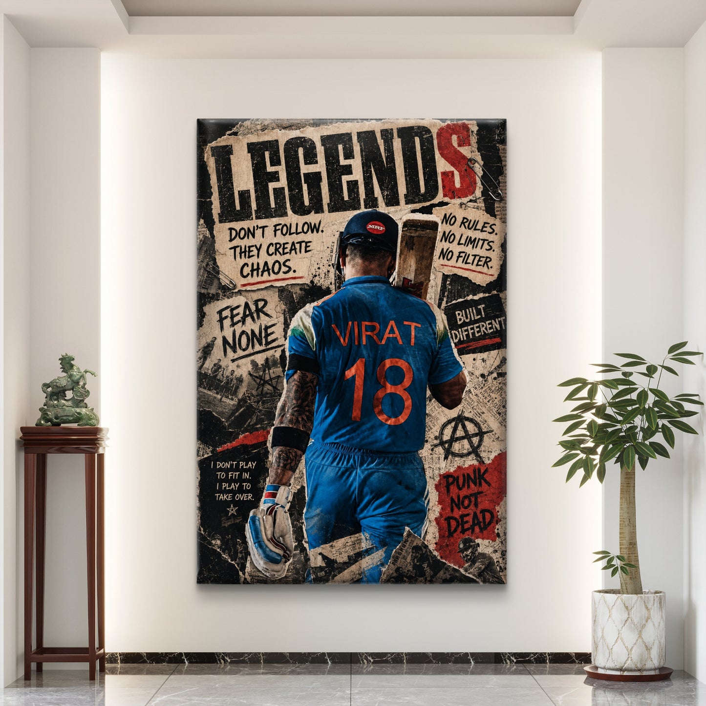 Virat Kohli  Premium Canvas Painting - Buy Online | Decor By Neon