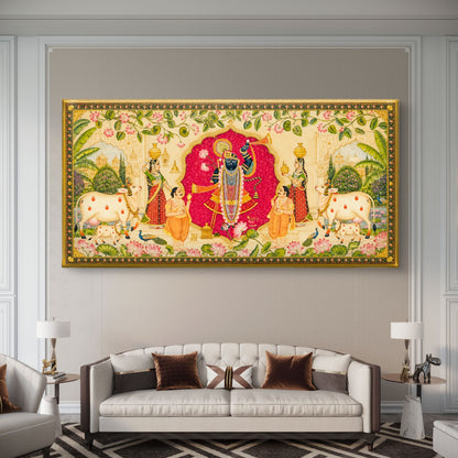 Traditional Pichwai Shrinathji Premium Canvas Painting