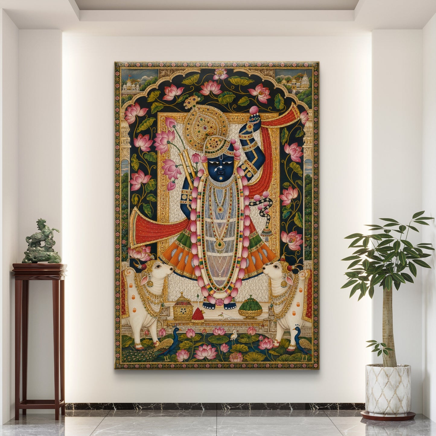 Traditional Pichwai Shrinathji Premium Canvas Painting - Buy Online | Decor By Neon