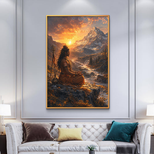 Lord Shiva Premium Canvas Painting - Premium Wall Art | Decor By Neon