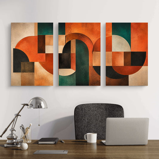 Set of 3 Abstract Art Premium Canvas Painting - Premium Wall Art | Decor By Neon