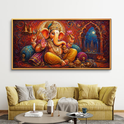 Lord Ganesha Premium Canvas Painting