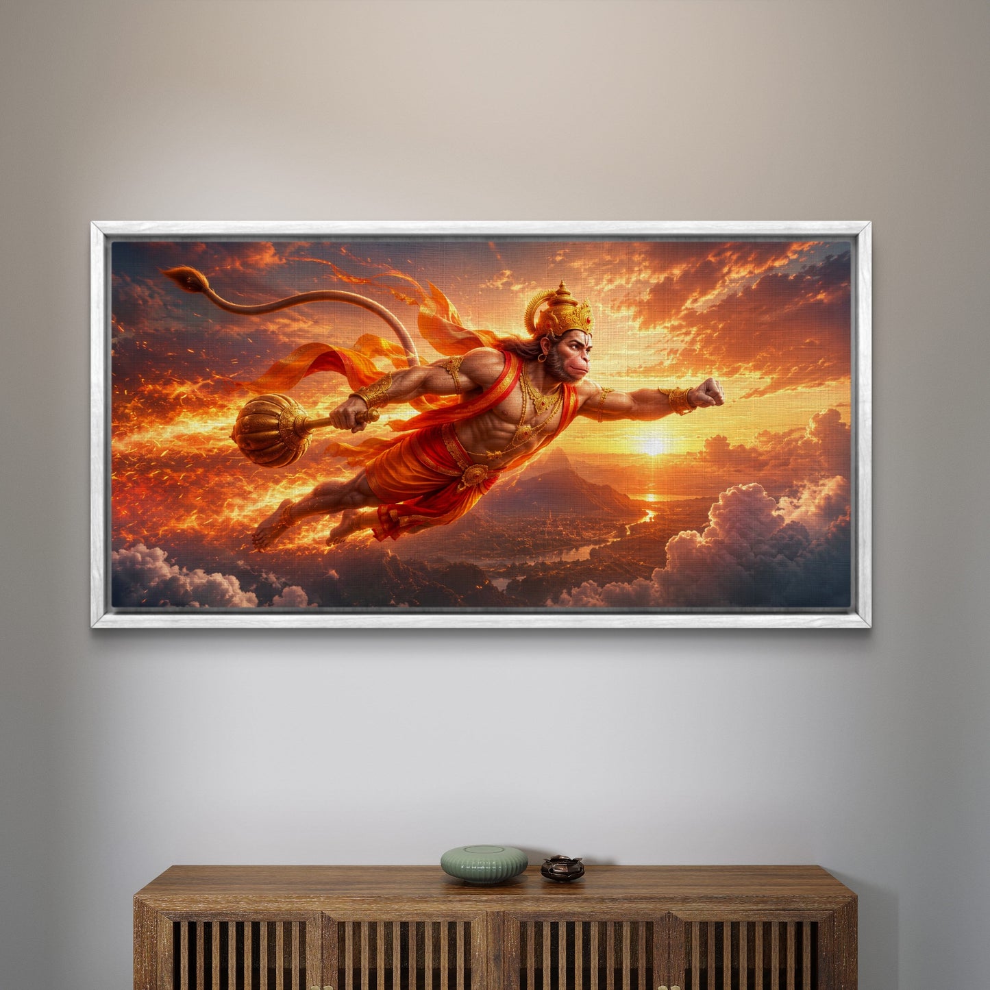 Lord Hanuman Premium Canvas Painting - Buy Online | Decor By Neon