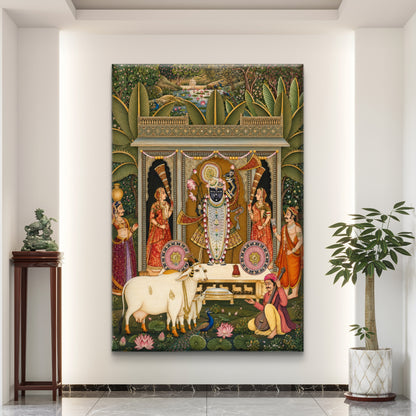 Traditional Pichwai Shrinathji Premium Canvas Painting