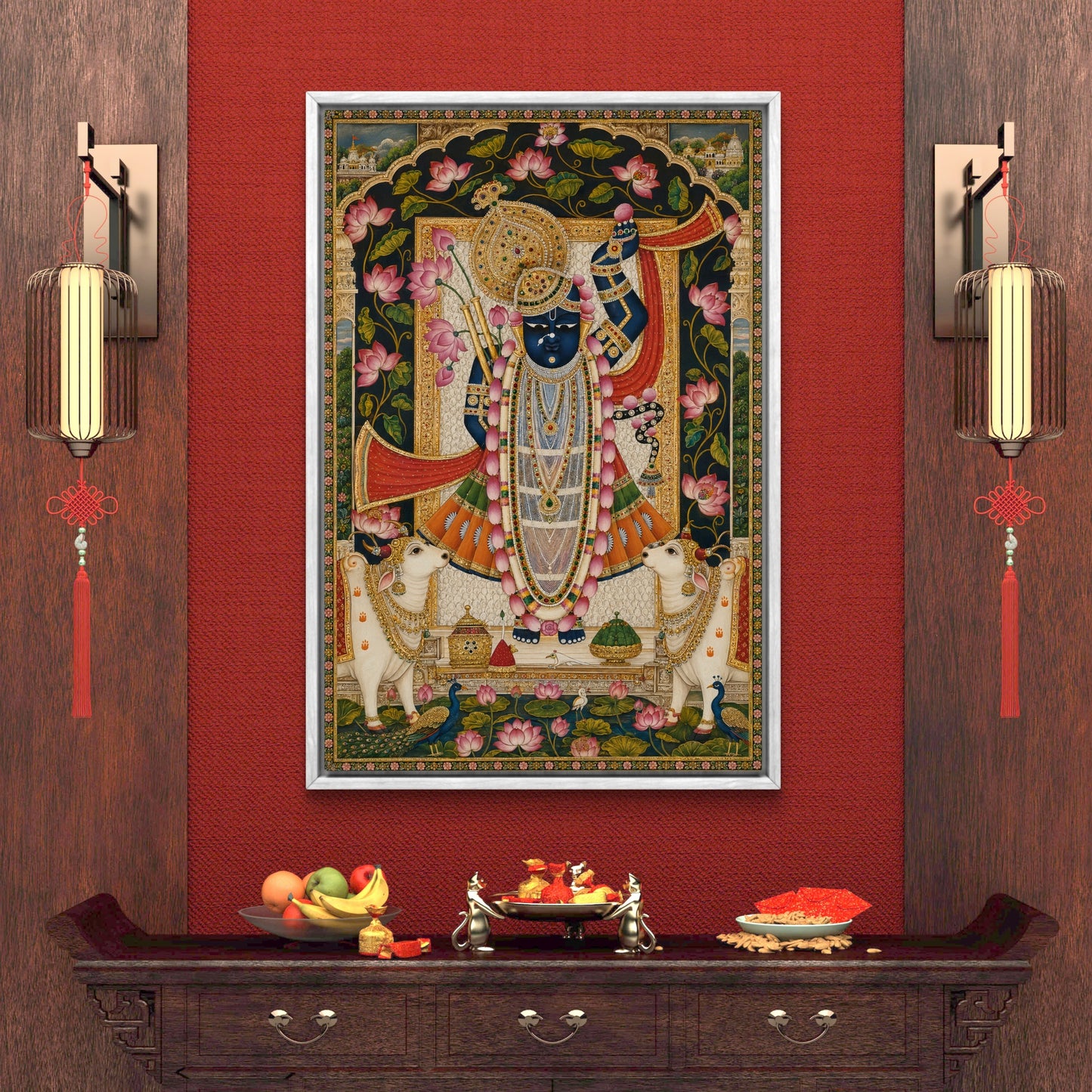 Traditional Pichwai Shrinathji Premium Canvas Painting - Buy Online | Decor By Neon
