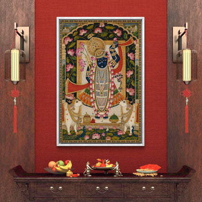 Traditional Pichwai Shrinathji Premium Canvas Painting
