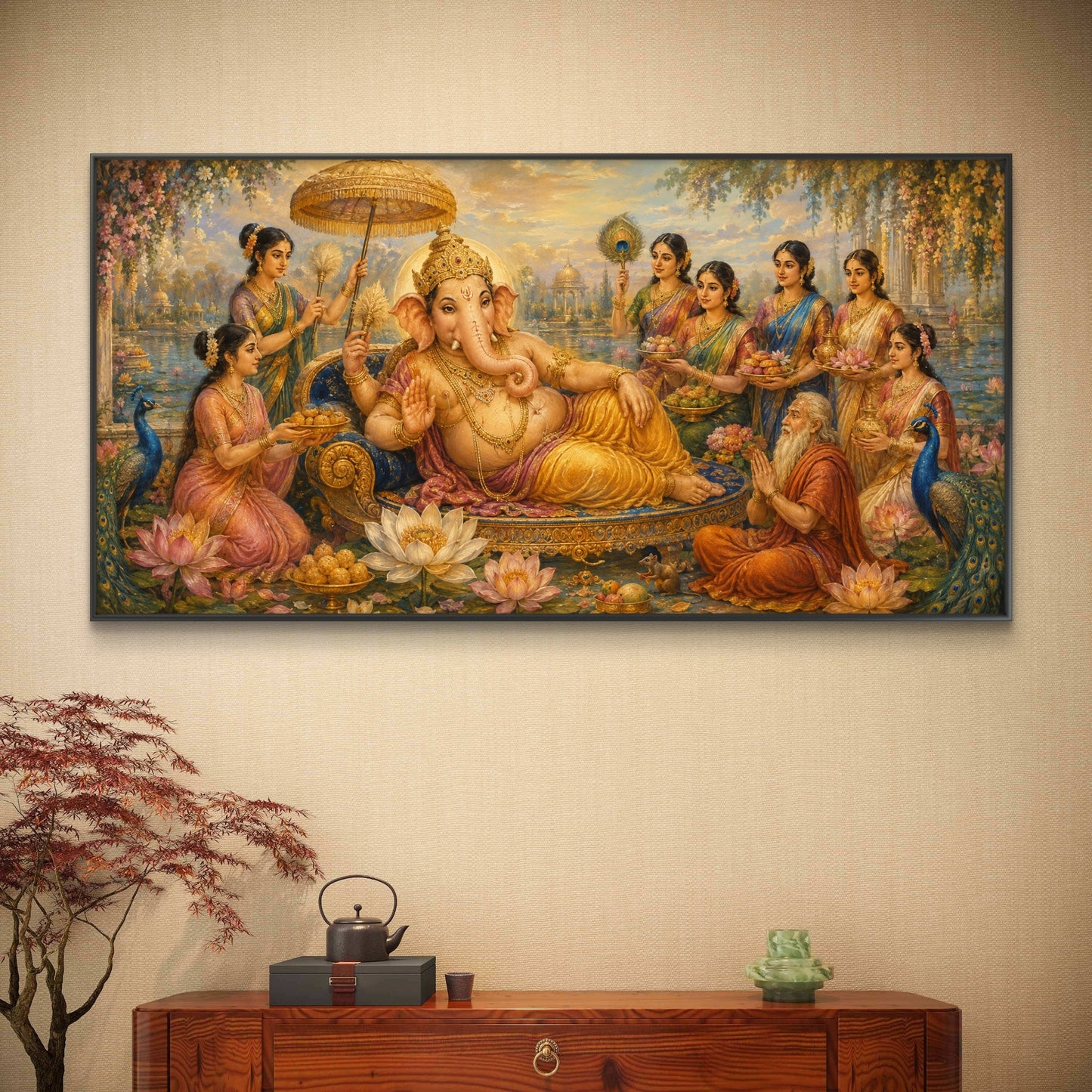 Lord Ganesha Premium Canvas Painting - Buy Online | Decor By Neon