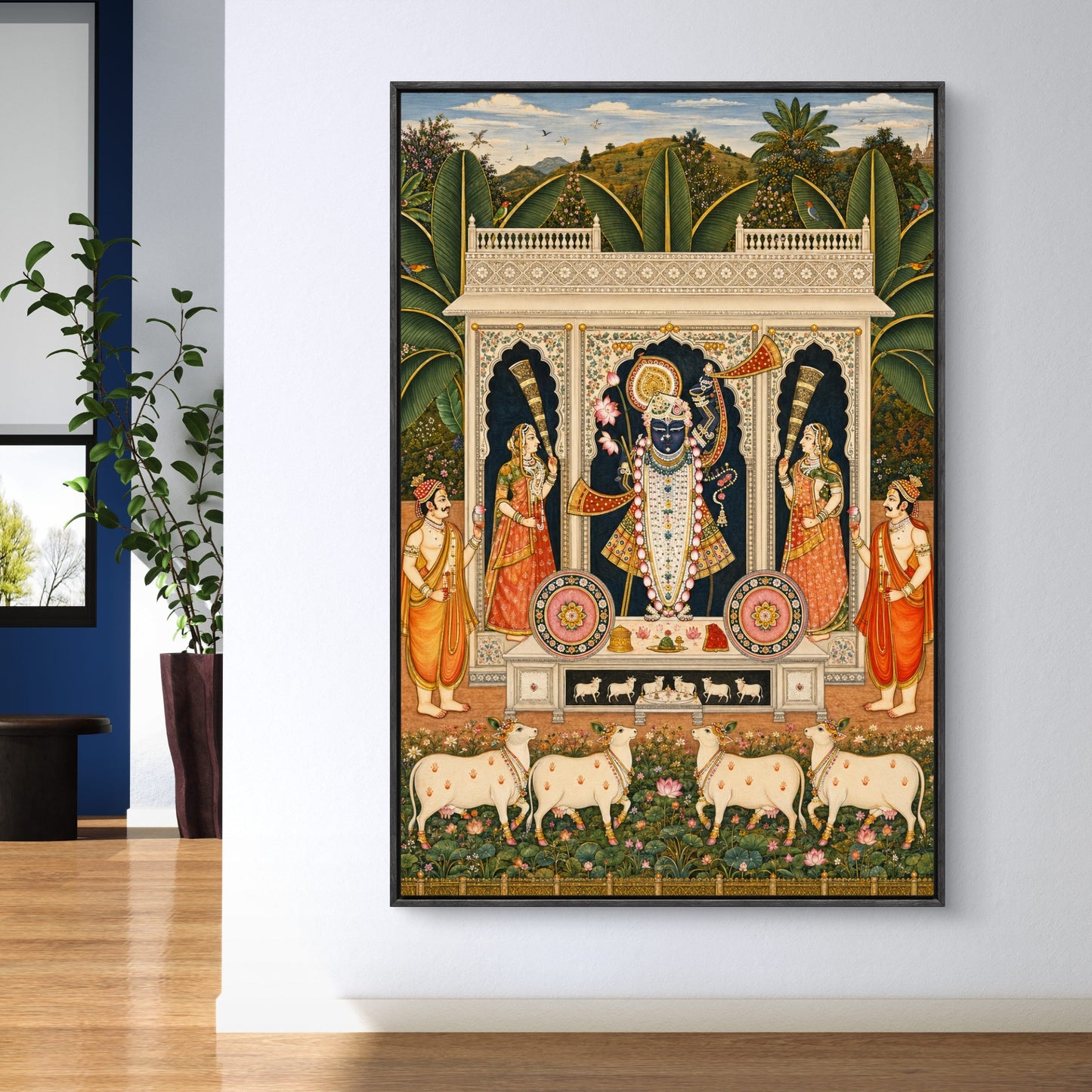 Traditional Pichwai Shrinathji Premium Canvas Painting - Buy Online | Decor By Neon