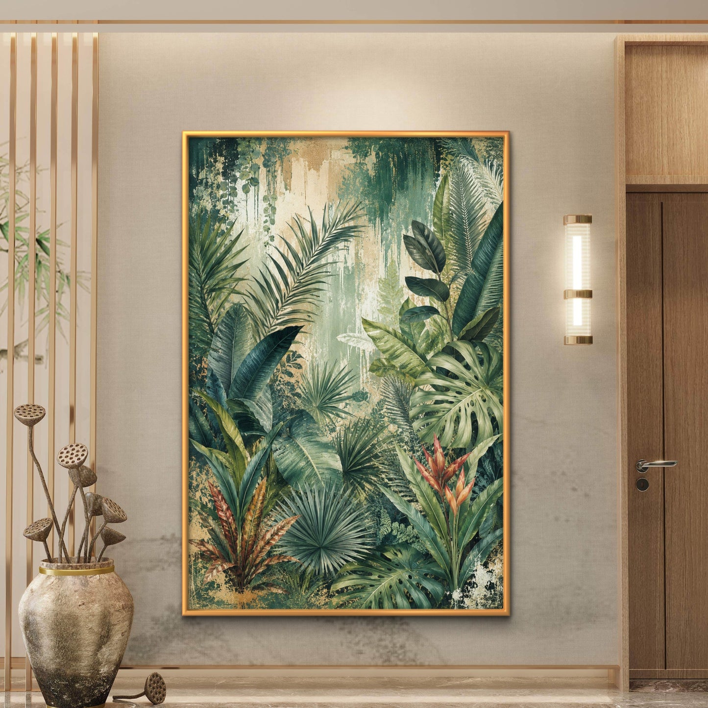 Botanical Luxury Premium Canvas Painting - Buy Online | Decor By Neon