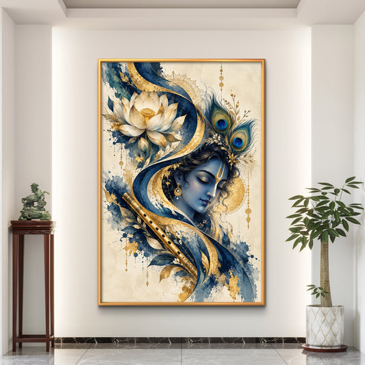 Lord Krishna Premium Canvas Painting - Premium Wall Art | Decor By Neon