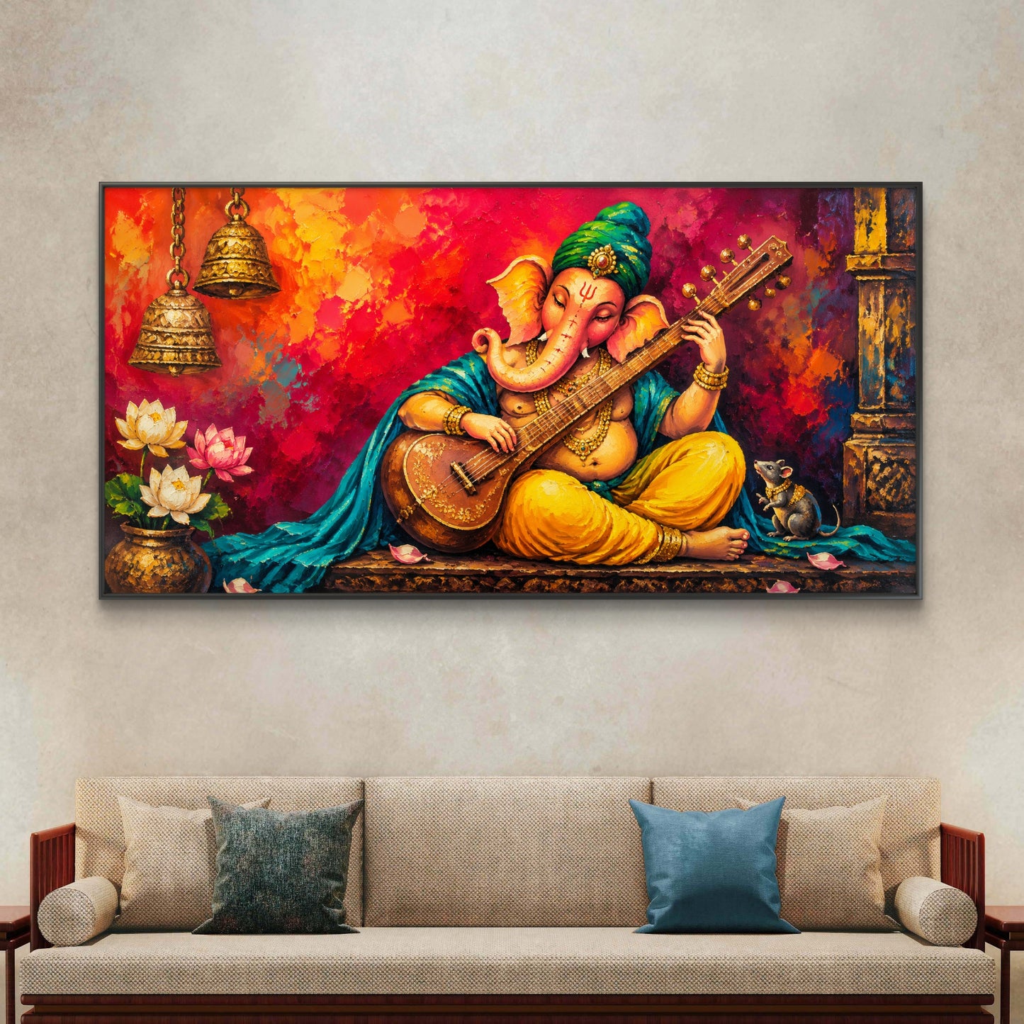 Lord Ganesha Premium Canvas Painting - Buy Online | Decor By Neon