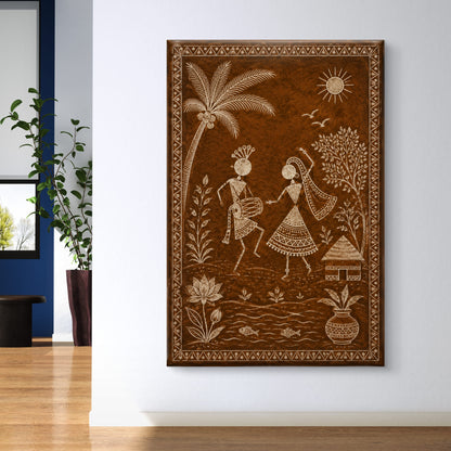 Warli Art Premium Canvas Painting