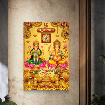 Ganesh Lakshmi Ji Premium Canvas Painting