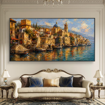 Banaras Ghat Premium Canvas Painting