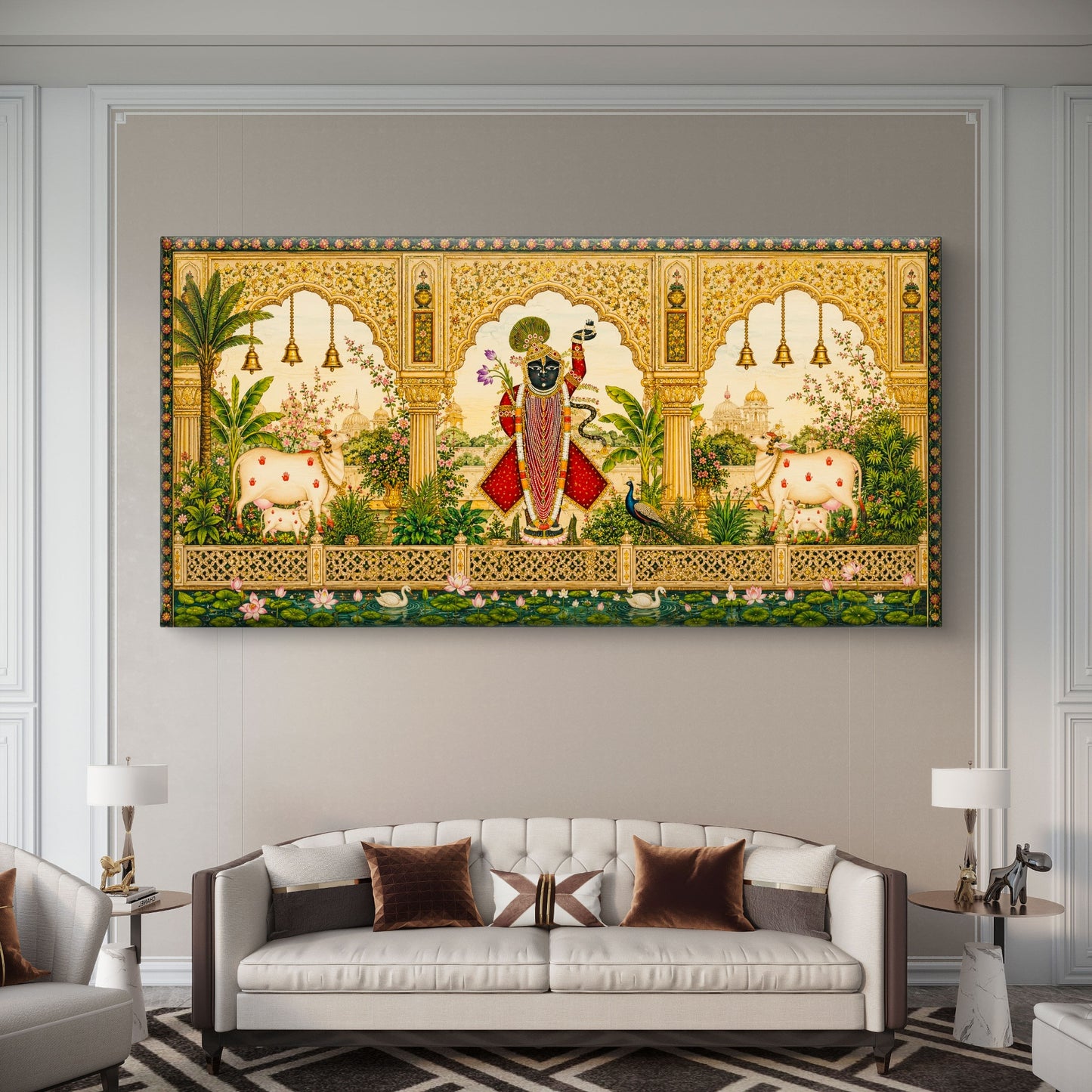 Traditional Pichwai Shrinathji Premium Canvas Painting - Buy Online | Decor By Neon