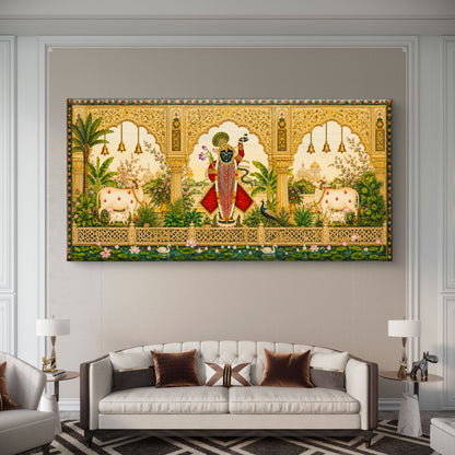 Traditional Pichwai Shrinathji Premium Canvas Painting