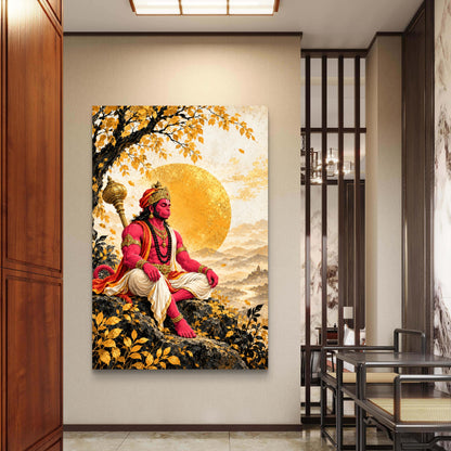 Lord Hanuman Premium Canvas Painting