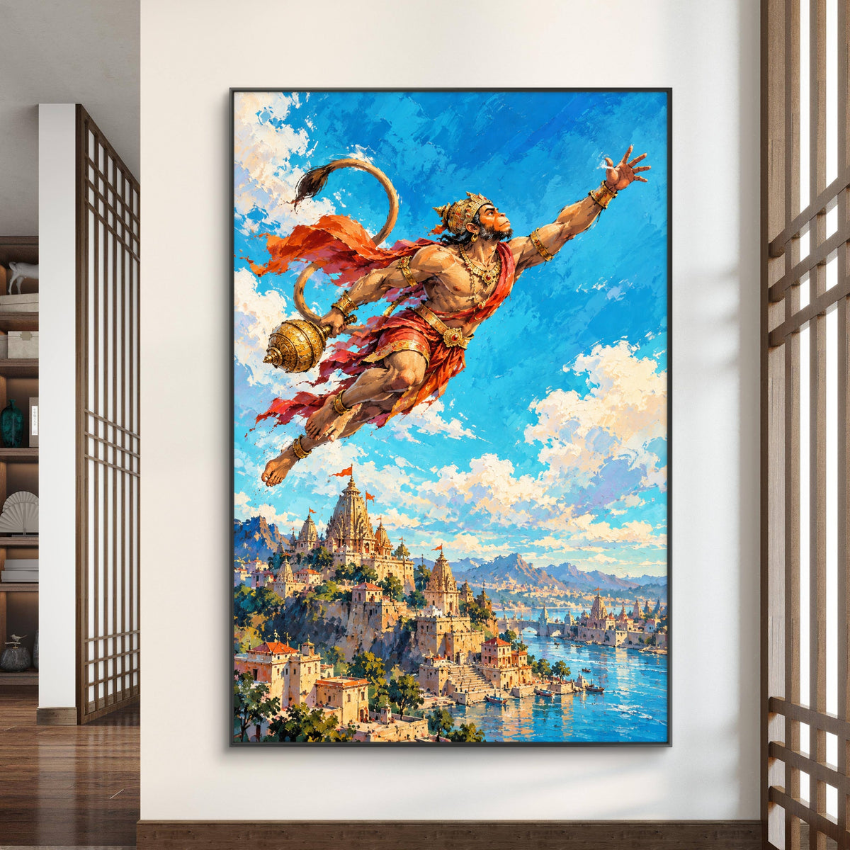 Lord Hanuman Premium Canvas Painting - Buy Online | Decor By Neon